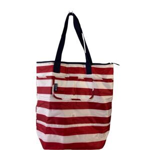 California Innovations insulated bag flag stripes foldable packable compact tote